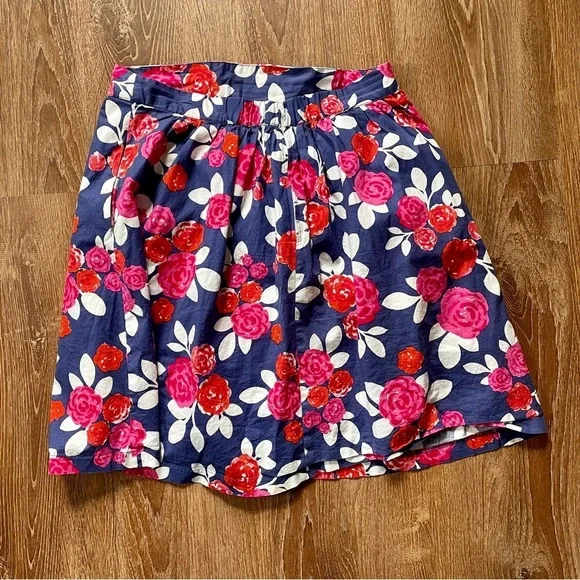 Modcloth Pros & Convertibles Floral Midi Skirt XL Extra Large Cotton - Picture 8 of 11